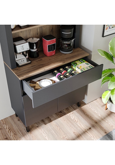 Venedik Kahve Köşesi, Çok Amaçlı, 2 Kapaklı 1 Çekmeceli Dolap