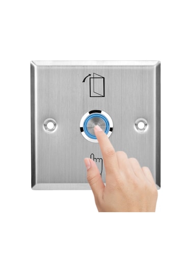 Tenfowee Stahl Kapı Erişim Kontrolü Anahtarı - Işıklandırılmış, Dayanıklı, Basılabilir Çıkış Tuşu Mc102d