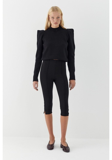 Bermuda Tayt Siyah Siyah