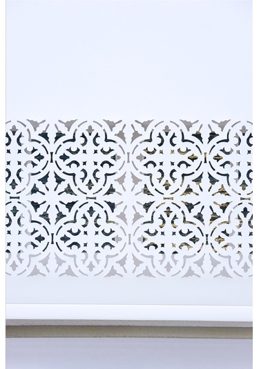 Lazer Stor Perde - Otantik Desen - Kalın Mat Model Beyaz