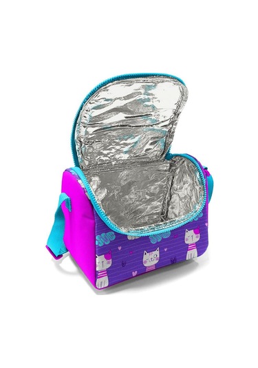 Coral High Kids Mor Pembe Kedi Desenli Thermo Beslenme Çantas 11704
