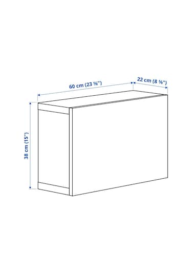 Raf Ünitesi, Ağartılmış Meşe Görünümlü, 60x20x38 Cm, Lappvıken 1100 Koyu Ceviz