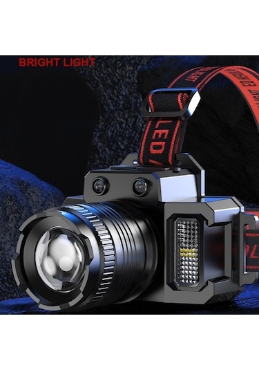 Pazly Hafif Kafa Lambası Açık Hava Kamp Balıkçılık Çok Modlu Led Kafa Lambası Siyah Siyah