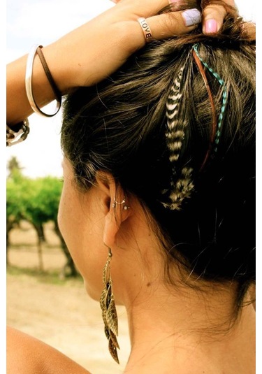 Prodiva Gerçek Sülün Tüyü.Saç Aksesuarı 14 Lü Karışık Renkler