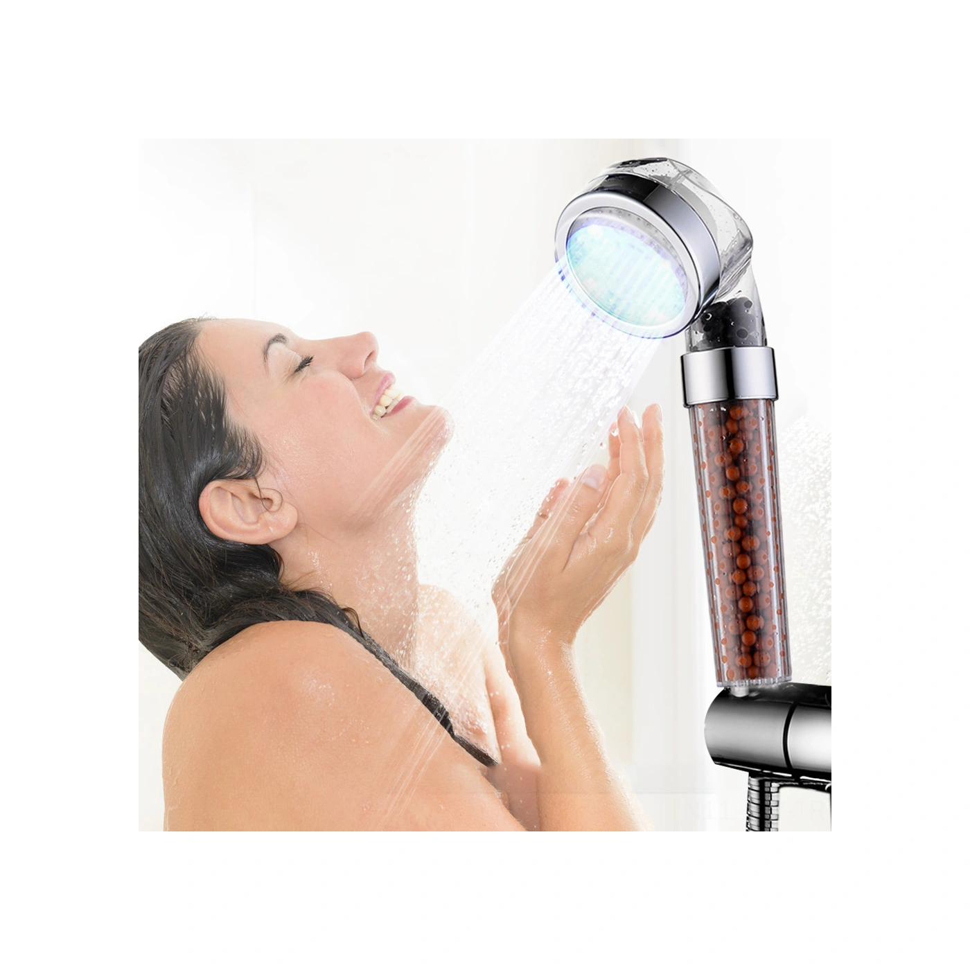 Youmex 12 Led Isı Algılayıcı Renk Değiştiren Duş Başlığı, Otomatik Aydınlatma, Tüm Standart Bağlantılarla Uyumlu Diğer