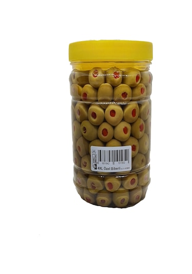 Almila Zeytinevi Biber Dolgulu 4XL Yeşil Zeytin 1 KG
