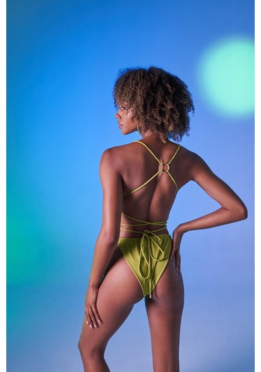 Holly Lolly Üçgen Bağcıklı Ayarlanabilir Delphi Bikini Üstü Yeşil