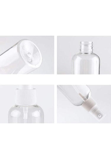 Güvenç Ambalaj Boş Plastik Şeffaf Sprey Şişe 10 x 100 ML