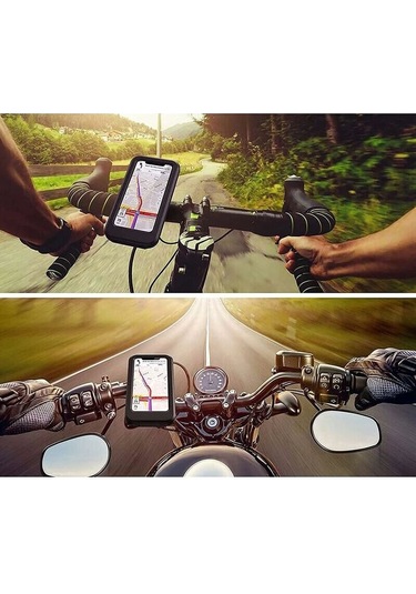 Taşınabilir Araba Aksesuarları, Su Geçirmez Bisiklet Telefon Tutucu, Yağmur Kılıflı 360 Scooter A Diğer