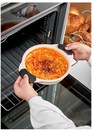 Taç Granit Plus 3'lü Sahan Seti Tak/çıkar Silikon Saplı Krem Tac-4779 Krem