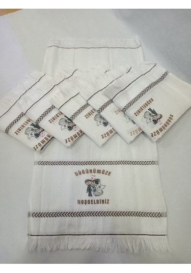 Dugun Havlusu 12 Adet Araba Baglama Havlusu (514953479) Beyaz