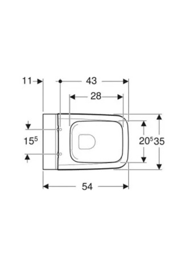 Geberit 501.671.00.1 İcon Square Rimfree Asma Klozet Ve Kapağı