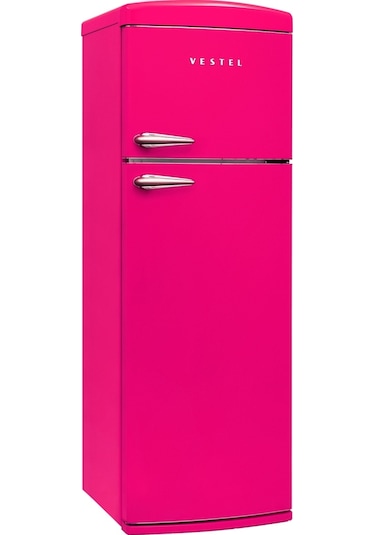 Vestel Retro SC32111 311 LT Pembe Statik Buzdolabı