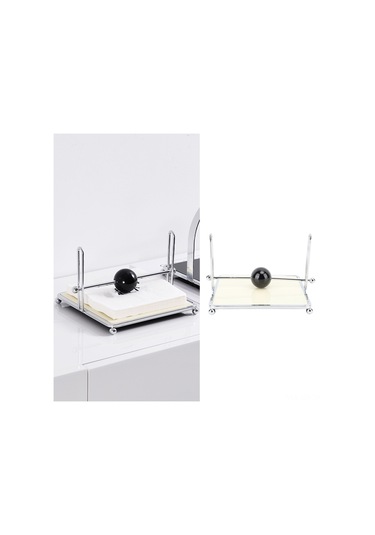 Geeroyoo Klasik Tarzlı Krem Renkli Dikdörtgen Peçete Tutucu, Merkezi Top Bar İle Rüzgarlı Ortamlarda Sağlık, Mutfak, Restoran Ve Otel İçin Dayanıklı Demir Peçete Tutucu Süt Beyazı