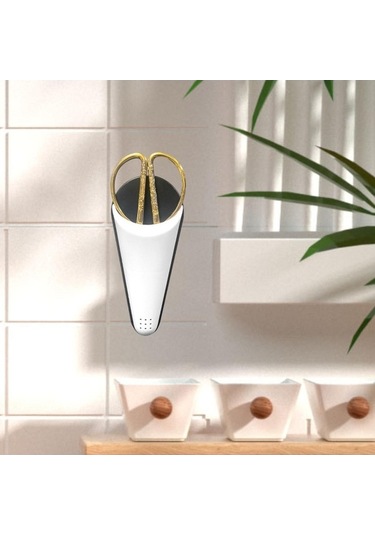 Trendooze Mutfak Makas Depolama Rafı Siyah Kapak, Ev Ve Mutfak İçin Kullanılabilir Siyah