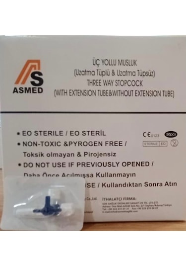 Üç Yollu Musluk Asmed 100 Adet