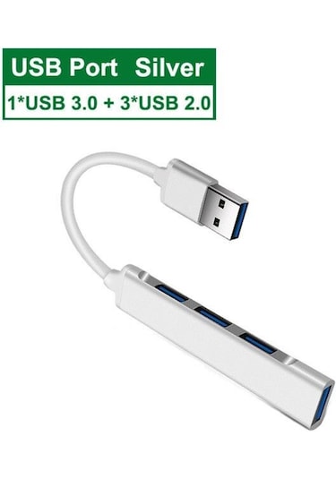 Type-C To 4 Port Usb 3.0 Çoklayıcı Dönüştürücü Adaptör Otg