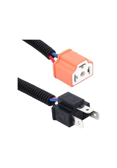 Sones 2 Adet H4 Araba Hıd Xenon Far Erkek Kadın Dönüşüm Kablosu İle Seramik Adaptör Soketi