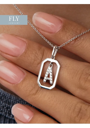 Fly Jewelry 925 Ayar Gümüş Kolye Ucu A Harfi 221751356