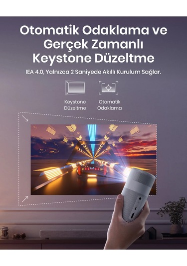 Anker Nebula Capsule Air Taşınabilir Projeksiyonlu Hoparlör Beyaz D4112