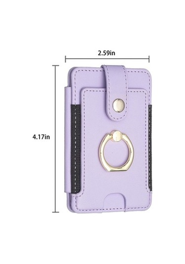 Trendooze Linjinxu Bfk03 Metal Halka Kart Çantası Cep Telefonu Sticker Mor Diğer