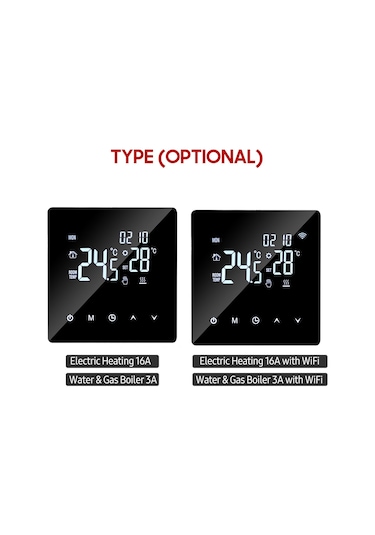 Maiyame Su Isıtma Ve Gaz Kombi Sicaklık Kontrol Cihazı - Akıllı Termostat, 3a Yük, 5-95 C Ayar Aralığı, Dokunmatik Tuş K2mrh3a