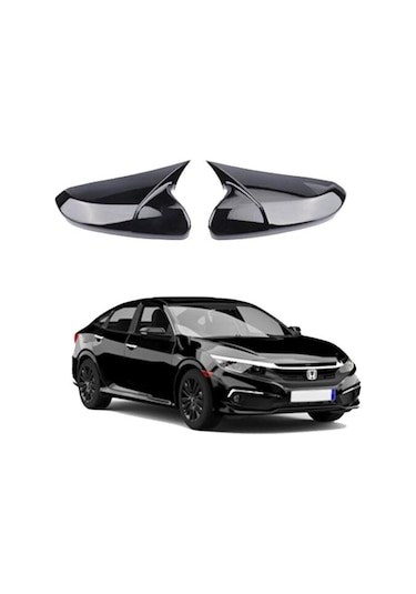 Honda Civic 2016 + Piano Black Ithal Batman Yarasa Ayna Kapağı 56