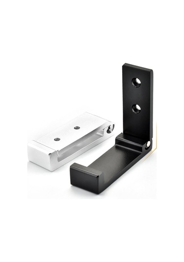 Siyah Alüminyum Alaşımlı Duvara Monte Katlanabilir Elbise Askısı Raf Havlu Ceket Bornoz Kancası Siyah