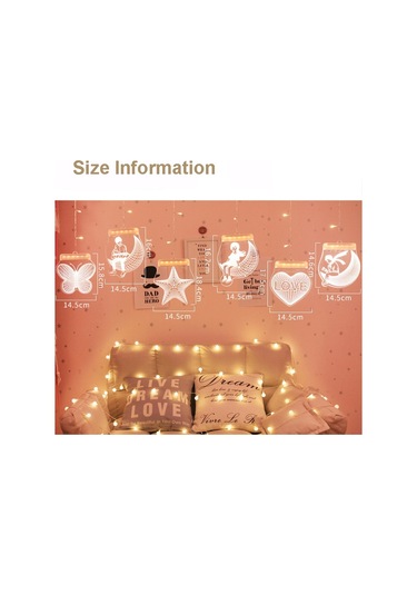 Sones 2m Romantik Kız Buz Sarkıtı Lambası Pencere Dekorasyonu Asılı Lamba, Stil: Renkli Işık Diğer