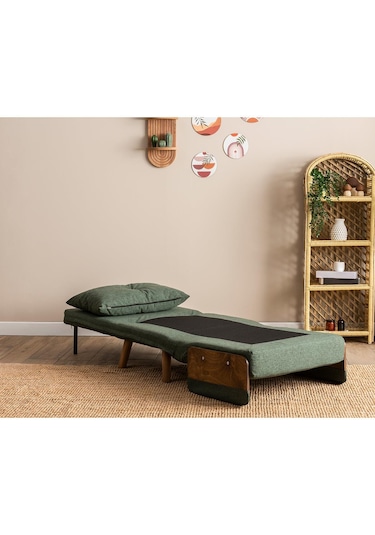 Pafu Cosmo Tekli Katlanır Yataklı Koltuk - Keten Haki Haki