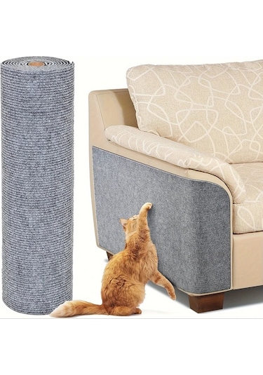 Honeybeeshop Kedi Tirmalama Koruyucu Kendinden Yapışkanlı Mobilya Koruyucu Khaki 15 75x78 74inch Gri Koltuk Kapı Kedi Ağacı Rafı