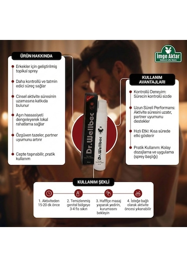 Dr. Wellbec For Men Uzun Süren Geciktirici Sprey 30 ML