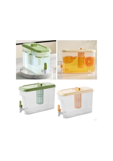 Novahub 4l Musluklu İçecek Dispenseri, Geniş Ağızlı, Limonata Ve Meyve Suyu Sebili, Dıy Buzdolabı İçeceği