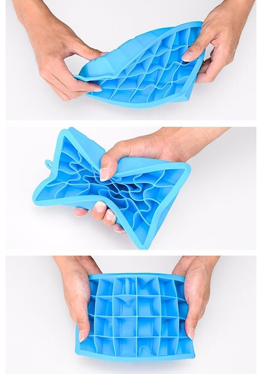 Jeehugo 24 Lü Silikon Buzluk/evcil Yemek-kakaolu Kalıp, Isı-soguk Dayanıklı, Kolay Çıkarım, Kapatıcı Kapağı, Mavi Çok Renkli