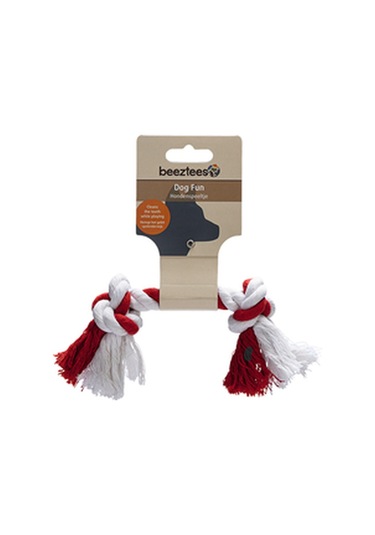 Beeztees Köpek Oyuncağı, Çift Düğümlü Diş İpi, Pamuk İplerden, 18x2,5x2,5cm, 50gr