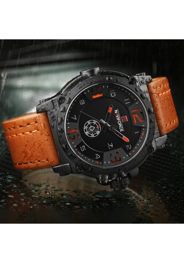 Erkek Saat Kuvars Hareketi Tarih Hafta Göstergesi İş Rahat Kol Saati Turuncu Diğer