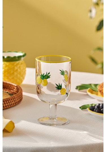 Karaca Pineapple Kadeh 390 Ml Sarı