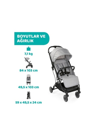 Chicco Trolley Me Bebek Arabası Ligth Grey