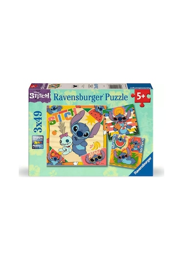Ravensburger Çocuk Puzzle 3x49 Parça Disney Stitch Rpk120041146