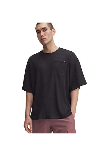 Under Armour Ua Rival Waffle Crew Erkek Günlük Tişört 1383106-001 Siyah SIYAH