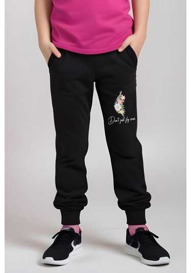 Don't Just Fly Baskılı Kız Çocuk Tişört Ve Eşofman Alt-üst Takım Fuşya