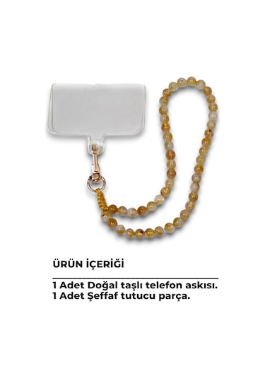 Telefon Bilek Askısı Sitrin Doğal Taş 432-2