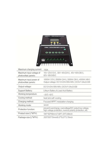 1 Paket 60a Mppt Solar Şarj Regülatörü