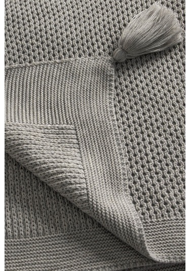 Miel Vizon Kenarı Ponponlu Çift Kişilik Battaniye 200x220 37110 Vizon