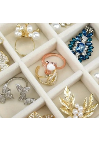 Üç Katlı Takı Organizeri Çok Renkli