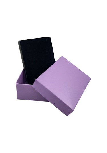 Lila Karton Kolye & Mini Set Kutusu 24 Lü Paket İçi Süngerli Lila