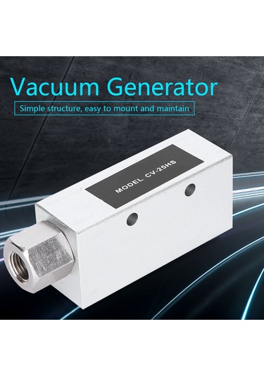 Ximistore9 Alüminyum Alüminyum Vakum Jeneratörü Cv-25hs - 160l/dk Emme Hızı, 1-6bar Çalışma Basıncı, Hassas Dişli, Kolay Kurulum