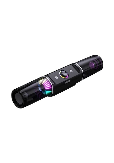 Soaiy SH19 Simple Versiyon Kablosuz Bluetooth Hoparlör - RGB Işıklı - Stereo - ZORE-219890
