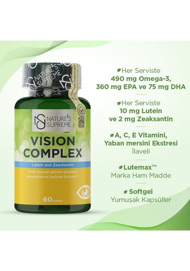 Natures Supreme Vision Complex 60 Kapsül Aromasız