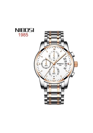 Nibosi Paslanmaz Çelik 1985 Erkek Kol Saati 6 Beyaz